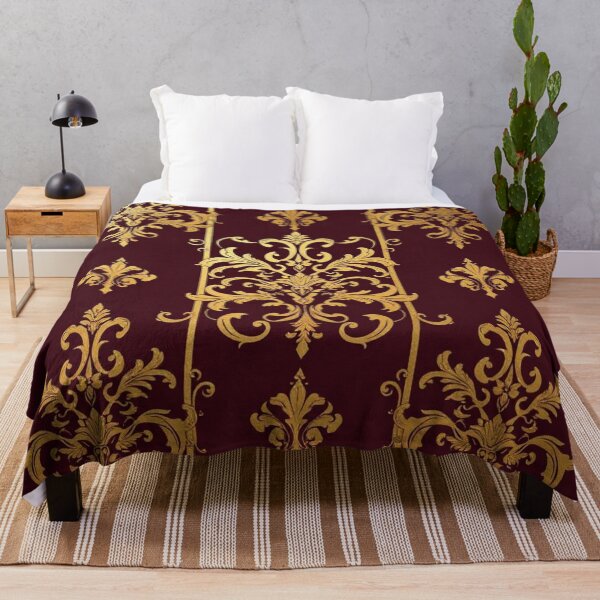Item preview, Dusk Burgundy & Gold Ombre Damask  designed and sold by DesignsByPrnces.