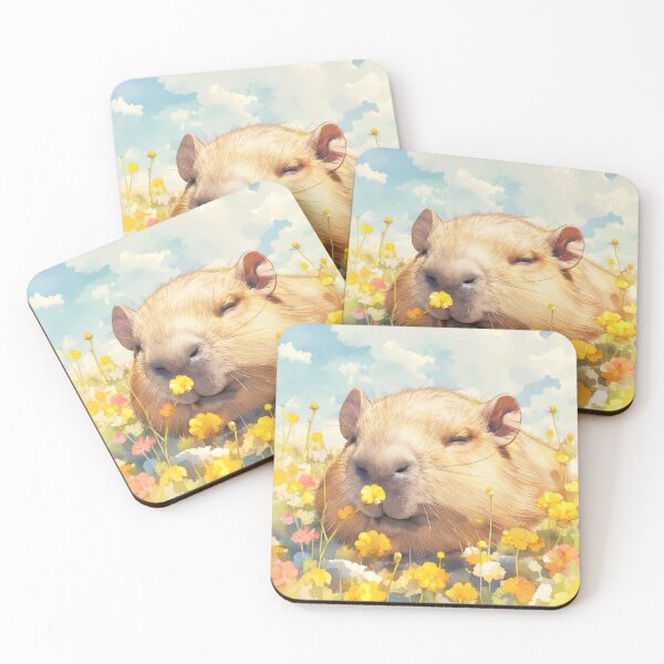 Item preview, Capybara Lazy Days in the Wildflowers designed and sold by AshiraCreations.