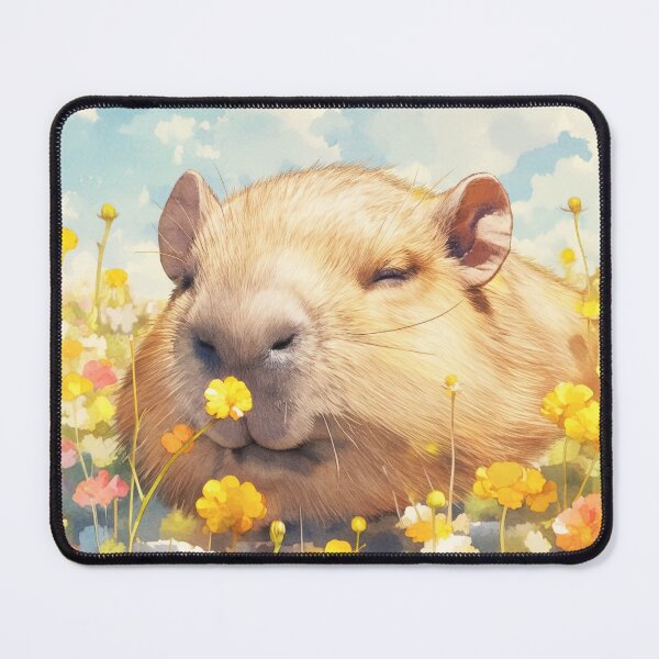 Item preview, Capybara Lazy Days in the Wildflowers designed and sold by AshiraCreations.