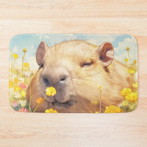 Item preview, Capybara Lazy Days in the Wildflowers designed and sold by AshiraCreations.