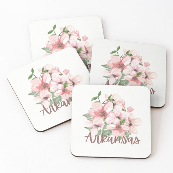 Artikelvorschau, Arkansas State Apfelblüten-Blumen-Aquarell-klassisches T-Shirt Sticker entworfen und verkauft von ThinkNature!.