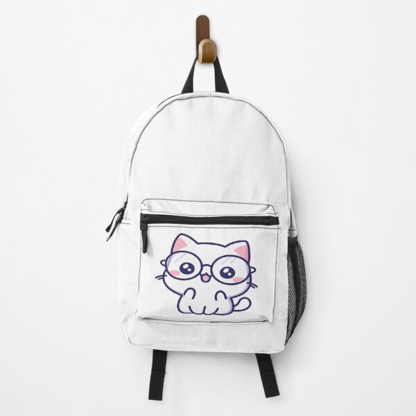 Item preview, Nerd cat 3, cute cat in kawaii chibi style wearing glasses designed and sold by AdrianMDesigns.
