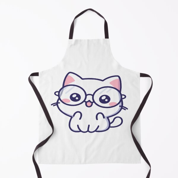 Item preview, Nerd cat 3, cute cat in kawaii chibi style wearing glasses designed and sold by AdrianMDesigns.