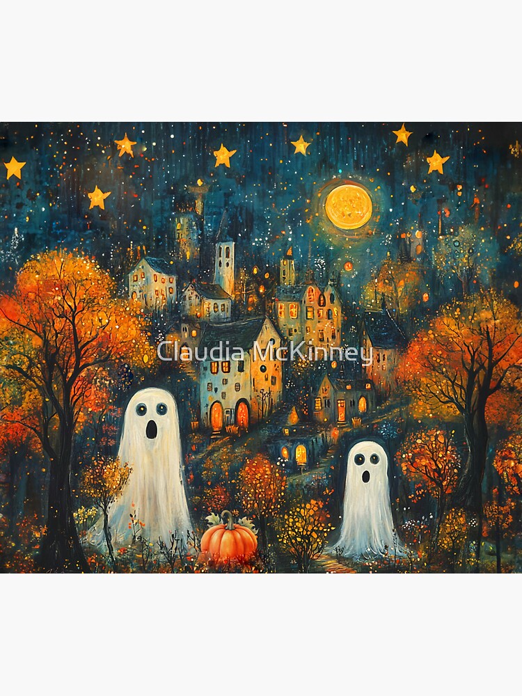 Thumbnail 3 of 3, Sticker, Dark and Scary Night designed and sold by phatpuppyart.