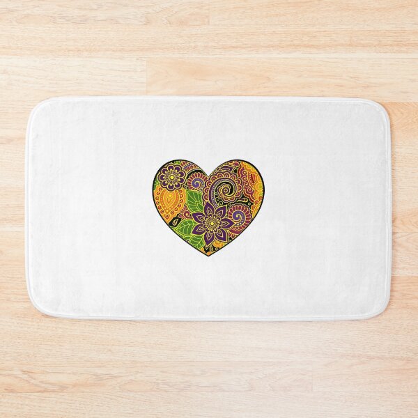 Item preview, Multi Colored Floral Heart Shaped design designed and sold by ak7sailor.