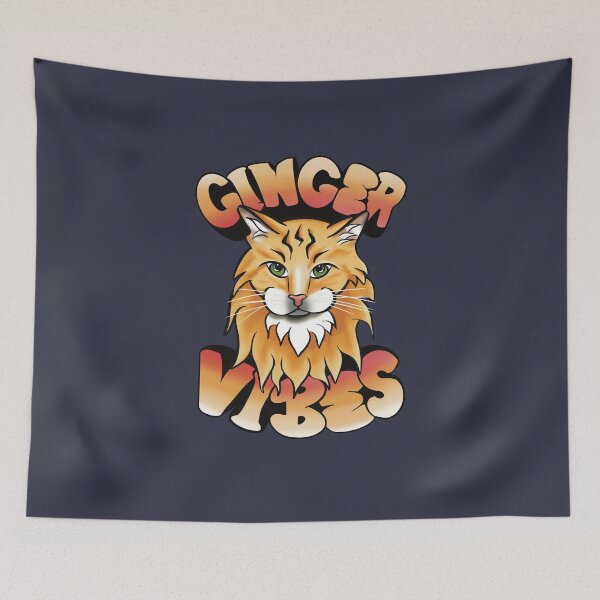 Item preview, Ginger Vibes with an Orange Cat Drawing designed and sold by AloraDawnEve.