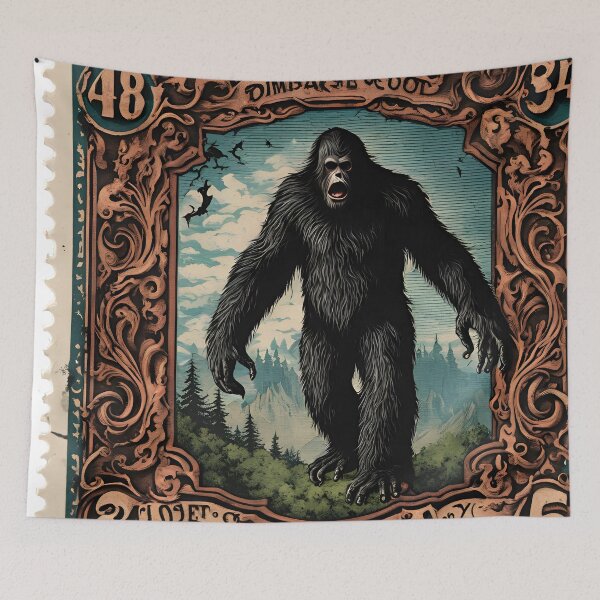 Item preview, Bigfoot Sightings: Classic Cryptid Stamp designed and sold by Vintagestamps.