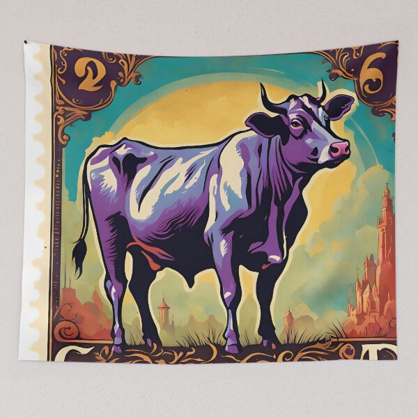 Item preview, Moo-ments in Time: Vintage Cow Stamp designed and sold by Vintagestamps.