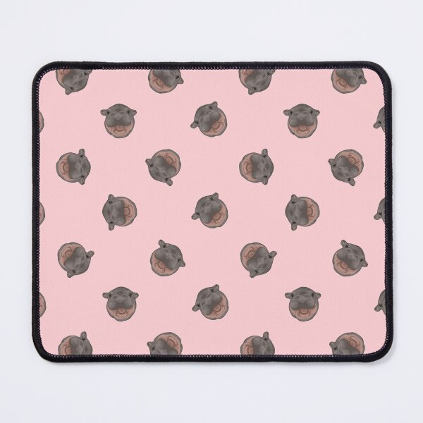 Item preview, Moo Deng Baby Pygmy Hippo Repeating Pattern (pink) designed and sold by Magnolia Valley Art.