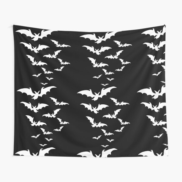 Bats in Flight on a Gothic Night Tapestry