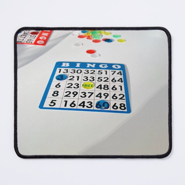 Item preview, I LOVE BINGO FUN paper blue bingo card with blue and yellow plastic chips  designed and sold by super_shimizu.