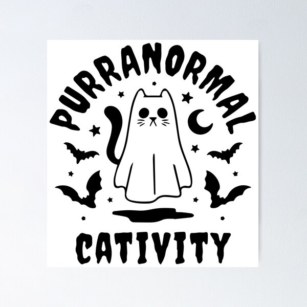 Item preview, Purranormal Cativity - Ghostly Cat Halloween designed and sold by -DEEWOLF-.