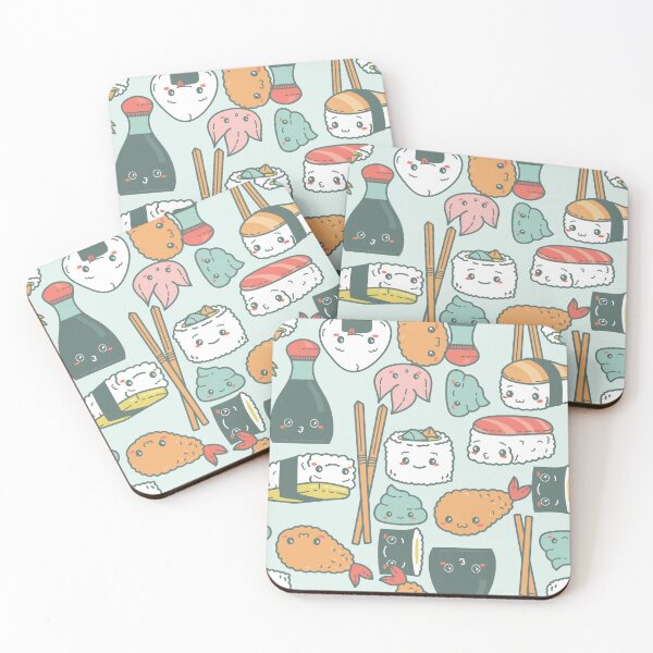 Item preview, kawaii green sushi tempura cute designed and sold by Gossip Rag.