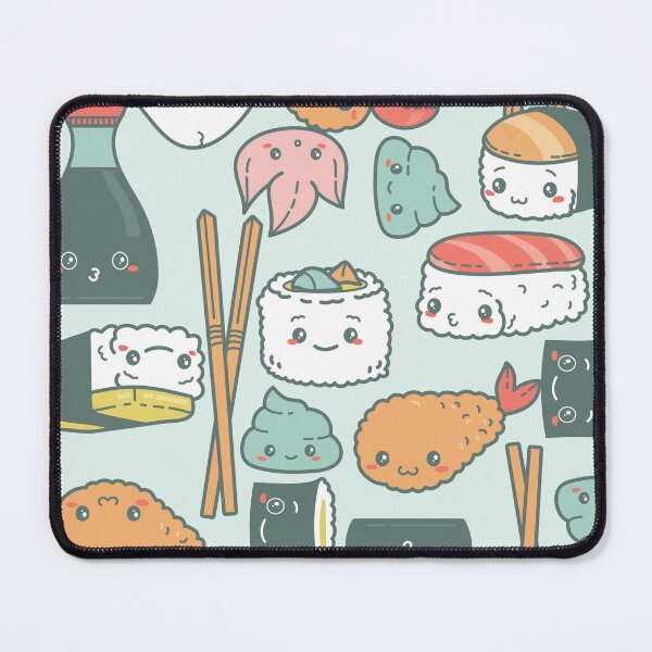Item preview, kawaii green sushi tempura cute designed and sold by Gossip Rag.
