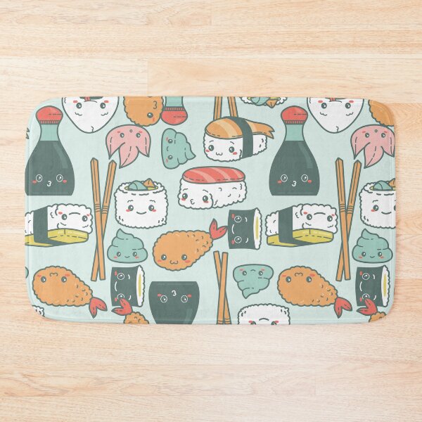 Item preview, kawaii green sushi tempura cute designed and sold by Gossip Rag.