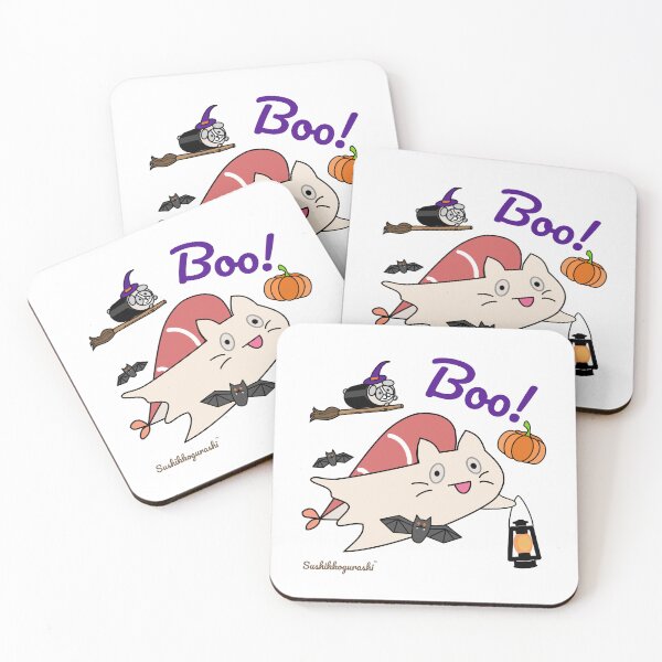 Item preview, Boo! Ghost Catnigiri out in the night designed and sold by Sushikkogurashi.