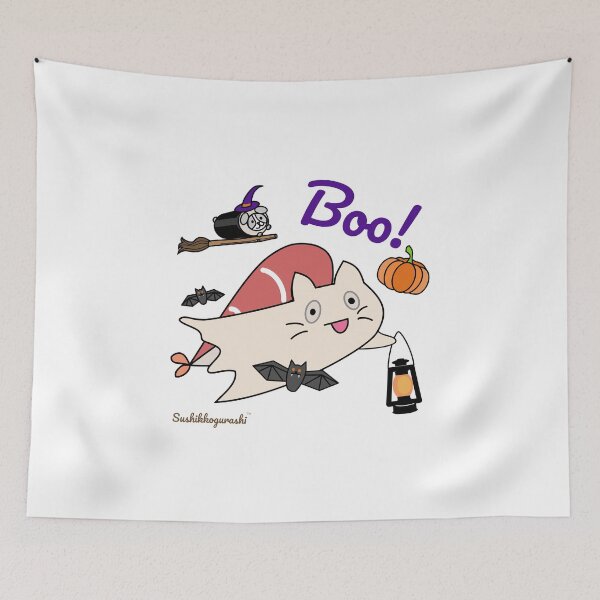 Item preview, Boo! Ghost Catnigiri out in the night designed and sold by Sushikkogurashi.