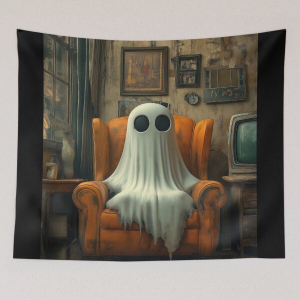 Item preview, Ghost Lounging in Vintage Orange Armchair Living Room designed and sold by SavinMercantile.