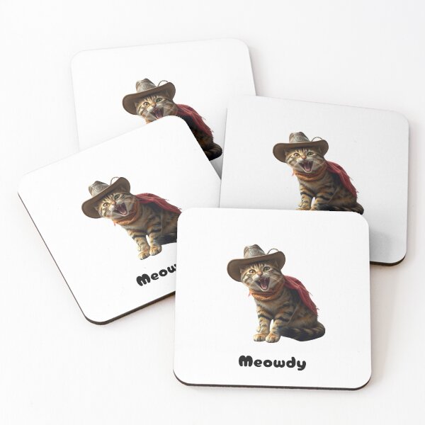 Item preview, cowboy cat with cowboy hat and with Meowdy designed and sold by GinnyGi.