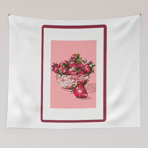 Aperçu de l'œuvre Discoball à la fraise rouge créée et vendue par gabbysgallery.