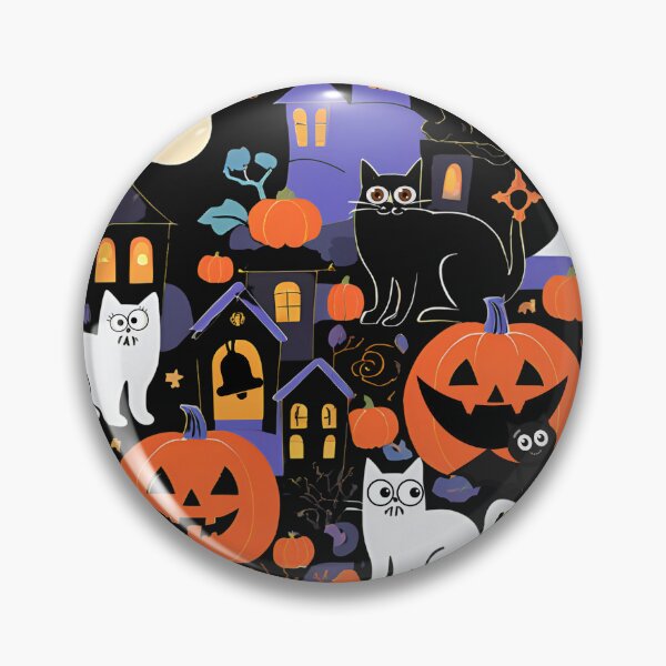 Item preview, Spooky Cats and Pumpkins designed and sold by Vestina88.