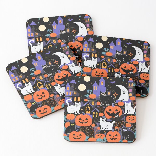 Item preview, Spooky Cats and Pumpkins designed and sold by Vestina88.