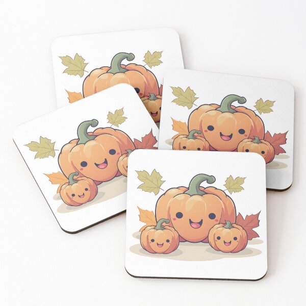 Item preview, Cute Pumpkin Family Illustration - Kawaii Autumn Vibes designed and sold by sirenandscript.