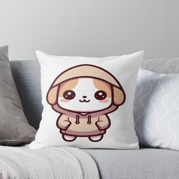 Item preview, Perro tierno en estilo kawaii chibi usando un suéter, hoodie o sudadera designed and sold by AdrianMDesigns.