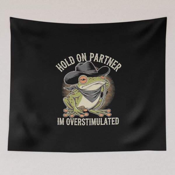 Item preview, Cowboy Frog Overstimulation - Funny Frog Design for Relaxation designed and sold by love3617.