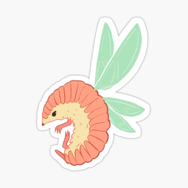 Pink Fairy Armadillo Sticker