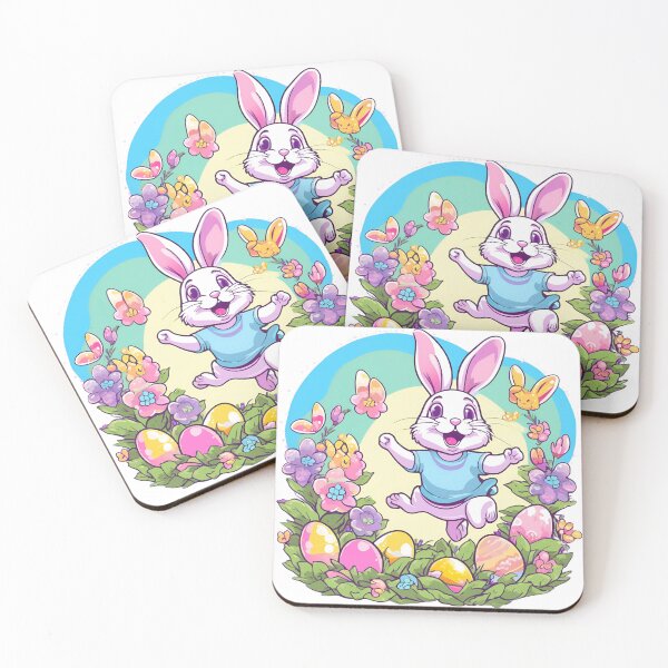 Item preview, Little bunny on a bright Easter day in a t-shirt & Stickers & Magnets designed and sold by PixelMuse2024.