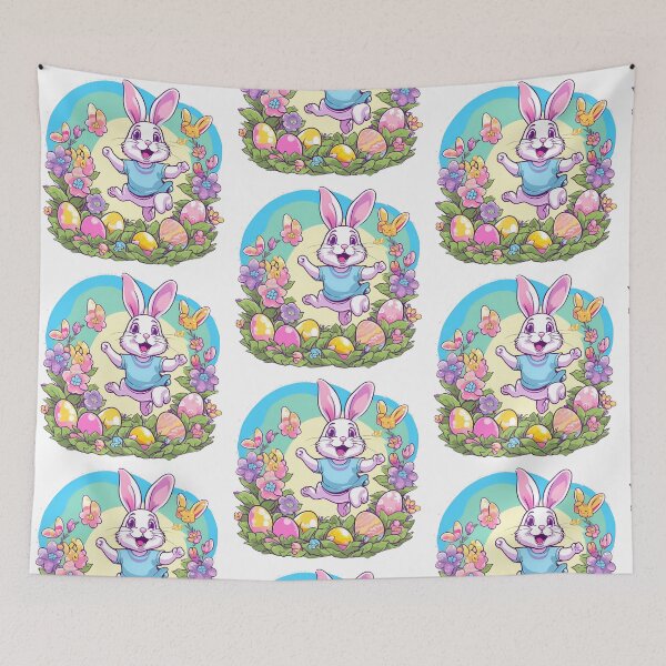 Item preview, Little bunny on a bright Easter day in a t-shirt & Stickers & Magnets designed and sold by PixelMuse2024.