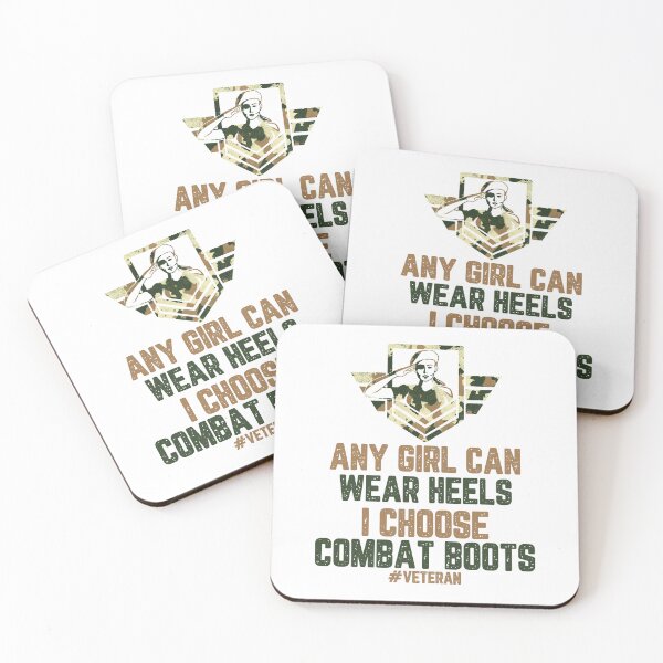 Item preview, Any Girl can wear Heels I choose Combat Shoes designed and sold by 87-Aesthetics.