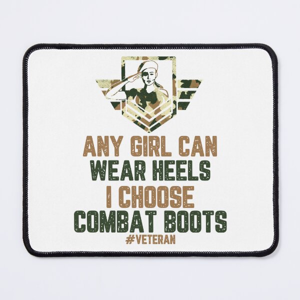 Item preview, Any Girl can wear Heels I choose Combat Shoes designed and sold by 87-Aesthetics.
