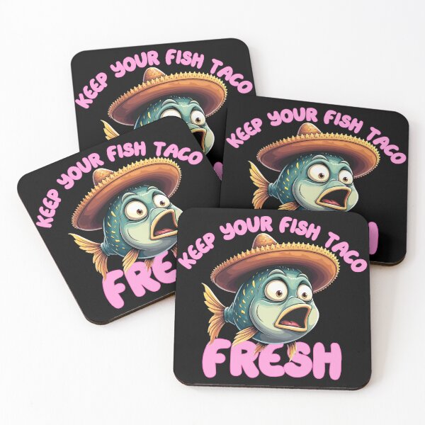 Item preview, Keep Your Fish Taco Fresh | Funny Cartoon Codfish designed and sold by NerdyWerks.