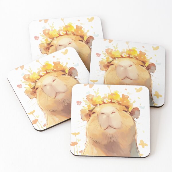 Item preview, Capybara Floral Crown designed and sold by AshiraCreations.