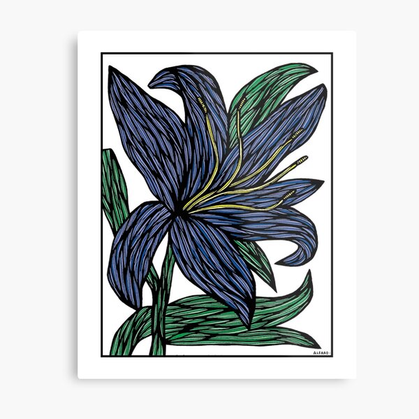"Sapphire Serenity" Metal Print