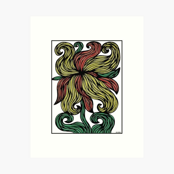 "Fiery Bloom" Art Print