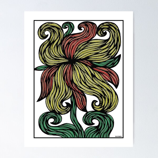 "Fiery Bloom" Poster