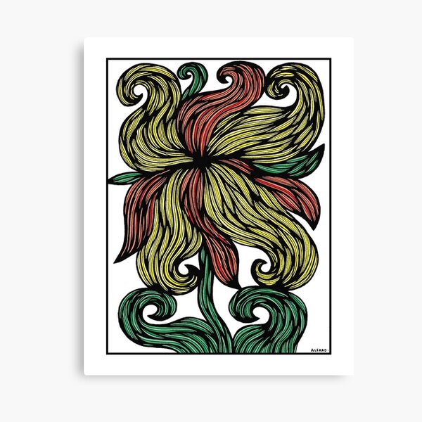 "Fiery Bloom" Canvas Print
