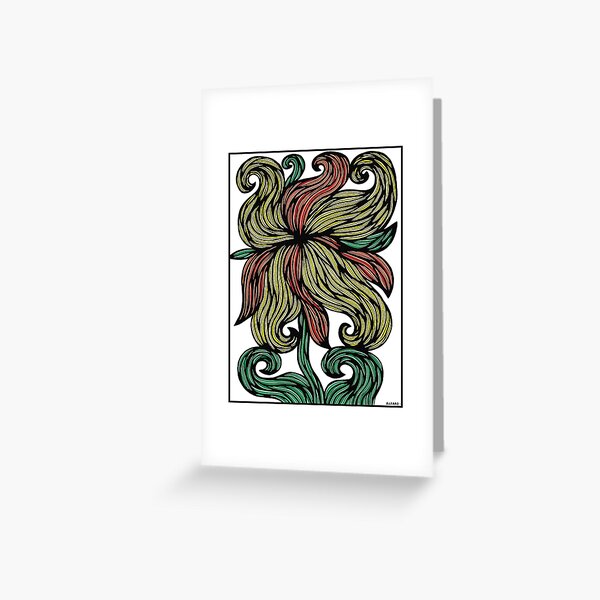 "Fiery Bloom" Greeting Card