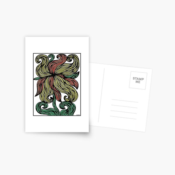 "Fiery Bloom" Postcard