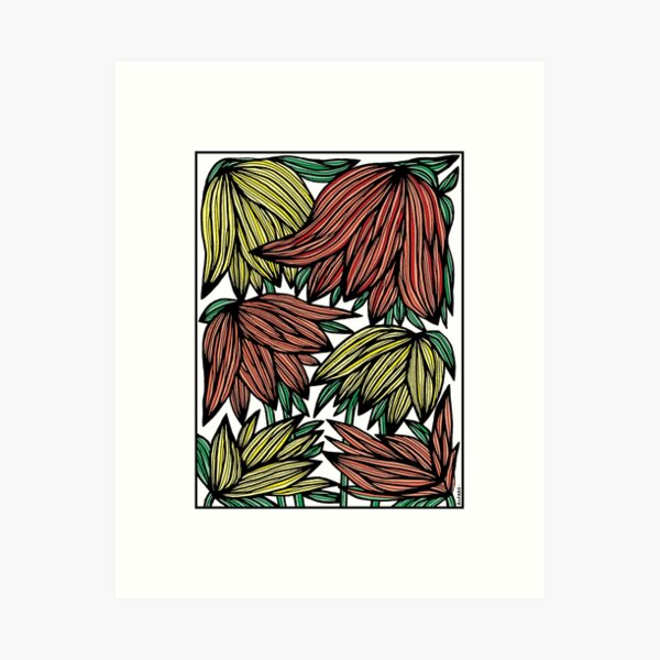 "Wild Sunset Blooms" Art Print