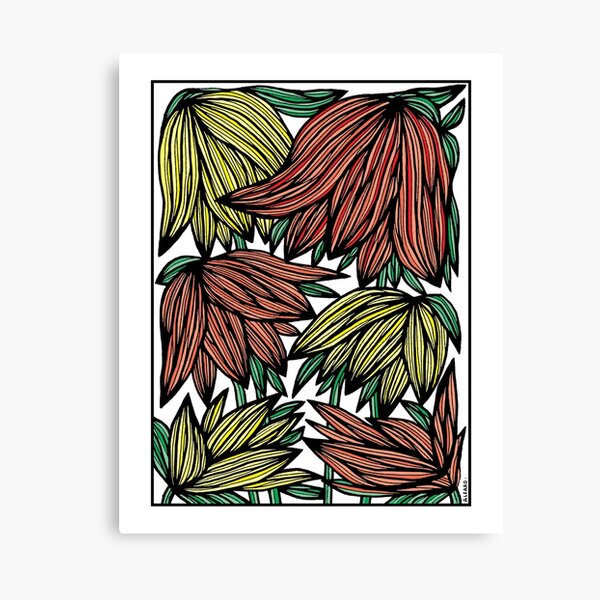 "Wild Sunset Blooms" Canvas Print