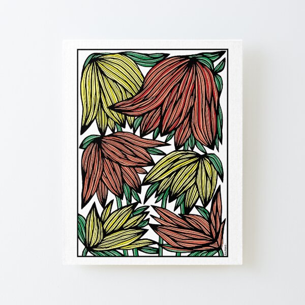 "Wild Sunset Blooms" Canvas Mounted Print
