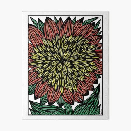 "Flameburst Blossom" Art Board Print