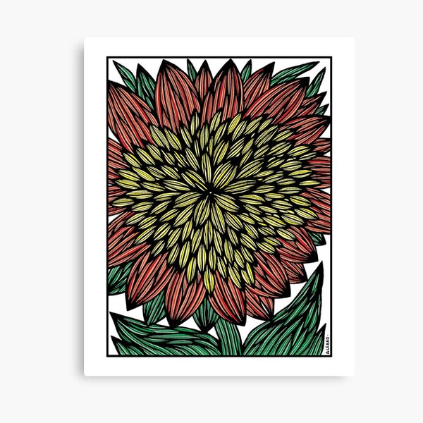 "Flameburst Blossom" Canvas Print