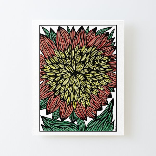 "Flameburst Blossom" Canvas Mounted Print