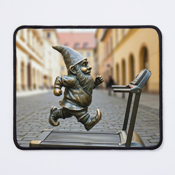 Item preview, Thinking of Wroclaw - Gnome on a Treadmill designed and sold by Purrfecta.