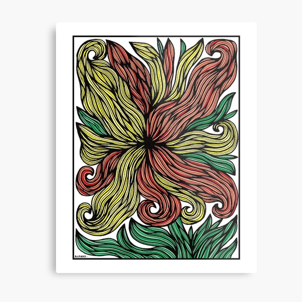 "Golden Ember" Metal Print